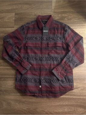 The Hundreds Kirkbell Woven Long Sleeve Button Down in Burgundy